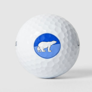 Balles De Golf Polar Bear Mom and Cub Peinture - Wildlife Art