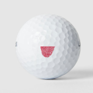 Balles De Golf Pologne Drapeau empreintes digitales Pays Fierté I