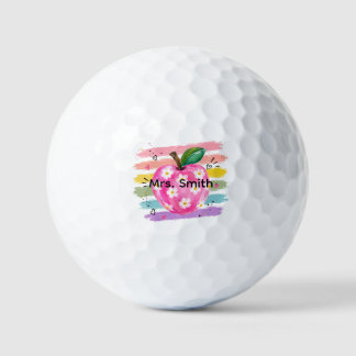 Balles De Golf Pomme de marguerite aquarelle personnalisée