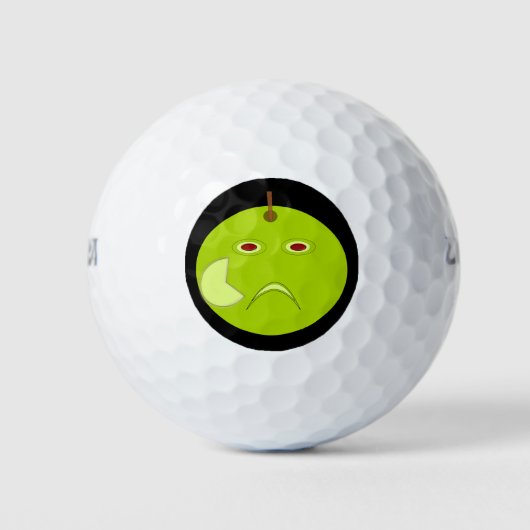 Balles De Golf Pomme mal avec Scar Halloween Golf Ball (Devant)