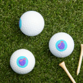 Balles De Golf Pomme violette Pop Art (Herbe in situ)