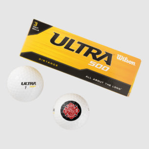 Balles De Golf Pompier Maltese Cross Wilson Golf Ball (3pk)