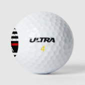 Balles De Golf Pompier personnalisé Monogramme US Drapeau mince L (Logo)