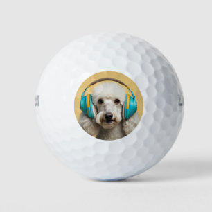 Balles De Golf Poodé avec casque