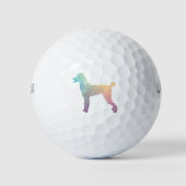Balles De Golf Poodle Geo Silhouette Pastel (Devant)