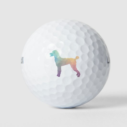 Balles De Golf Poodle Geo Silhouette Pastel (Devant)