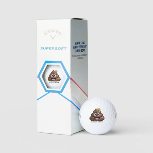 Balles De Golf Poop Emoji Funny Golf Ball – Funny King of Poop (Conditionnement)