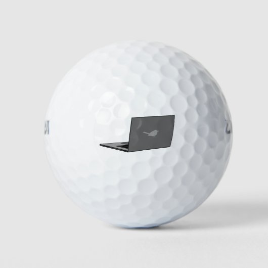 Balles De Golf Portable gris avec logo d'oiseau (Devant)