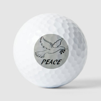Balles De Golf Porte-clés Colombe de la Paix avec écriture