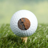 Balles De Golf Porte-clés en métal 'usé' rustique (T-shirt Insitu)