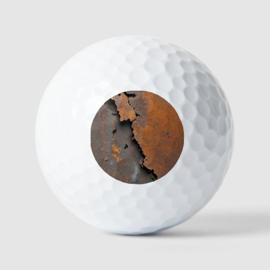 Balles De Golf Porte-clés en métal 'usé' rustique (Recto)
