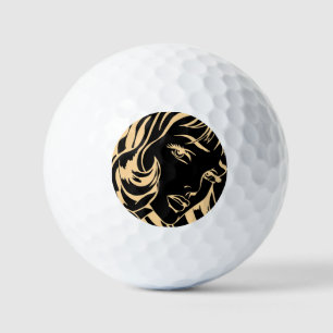 Balles De Golf Portrait de la fille : Élégance des cheveux rejeté