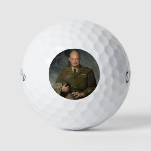 Balles De Golf Portrait peint 5 étoiles du général Dwight Eisenho