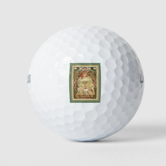Balles De Golf Poster vintage de café (Devant)