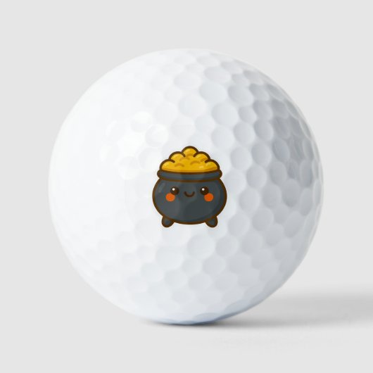 Balles De Golf Pot d'or Kawaii (Recto)