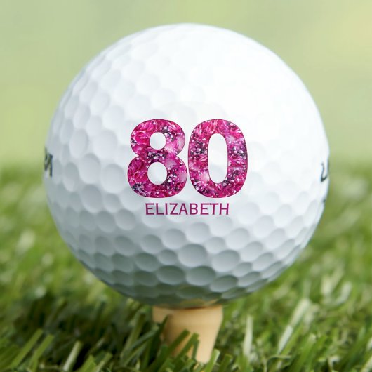 Balles de golf pour 80e anniversaire modernes avec