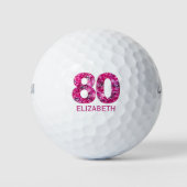 Balles de golf pour 80e anniversaire modernes avec (Devant)