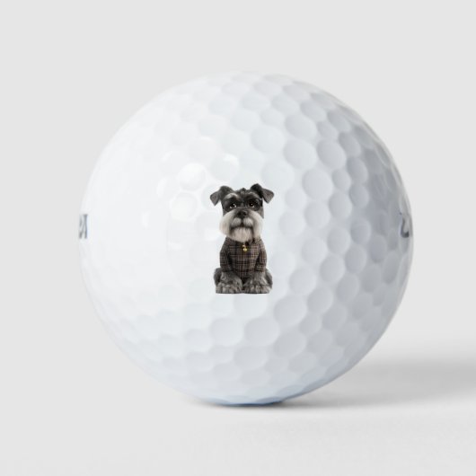 Balles de Golf pour Amoureux de Schnauzer (Devant)