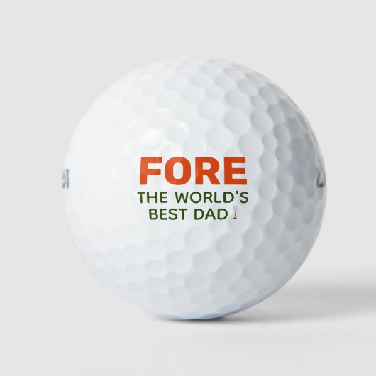 Balles De Golf Pour la meilleure Fête des pères papa du monde (Devant)