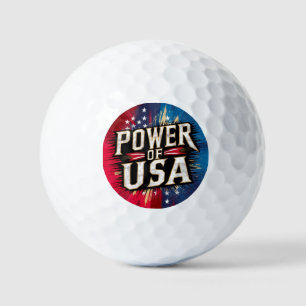 Balles De Golf Power of USA Golf Ball - Patriotic American