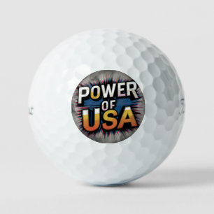 Balles De Golf Power of USA Golf Ball - Patriotic American