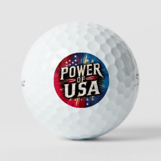 Balles De Golf Power of USA Golf Ball - Patriotic American