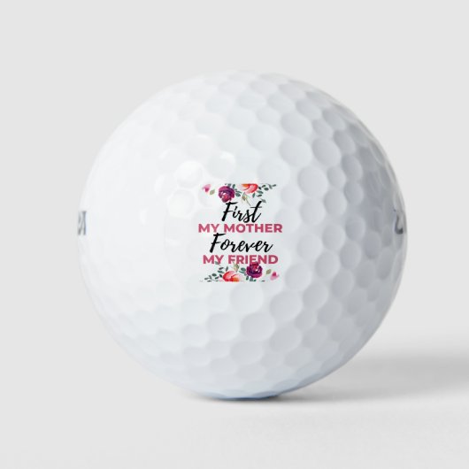 Balles De Golf Première Ma mère pour toujours Mon ami noir (Devant)