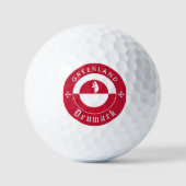 Balles De Golf Premium Greenland Golf, Bear, Greenland Flag (Recto)