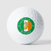 Balles De Golf Premium Ireland Golf Ball, Dublin, drapeau irlanda (Recto)