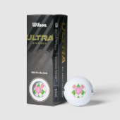 Balles de golf Préparatoires Argyle Rose Monogramm (Emballage)