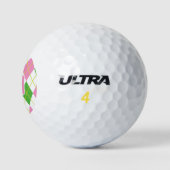Balles de golf Préparatoires Argyle Rose Monogramm (Logo)