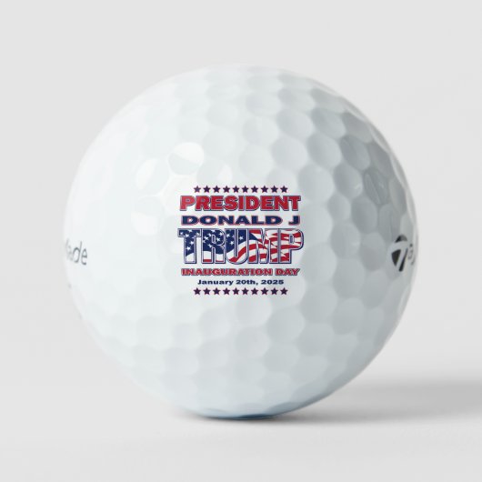 Balles De Golf Président Trump 2025 (Recto)