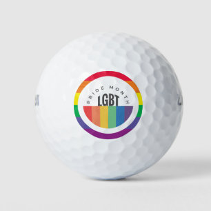 Balles De Golf Prière mois LGBT avec l'arc-en-ciel heureux fierté