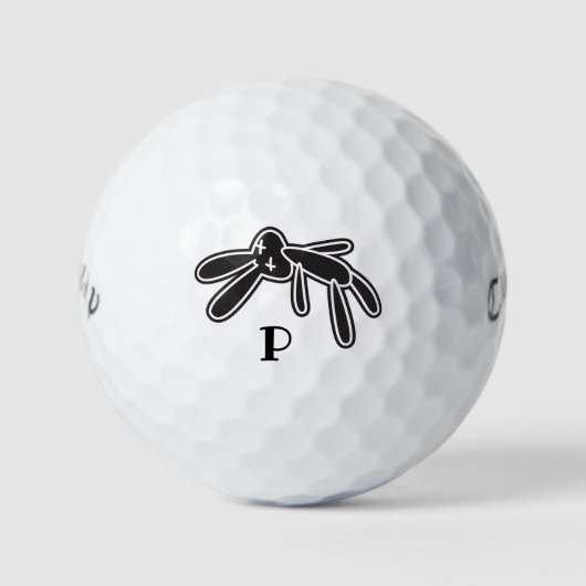 Balles De Golf Princesse lapin avec votre initiale (Devant)