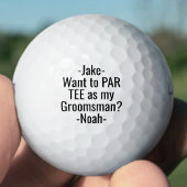 Balles De Golf Proposition Groomsman Funny PAR TEE Favore Golf Ba