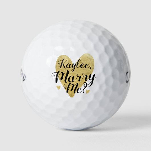 Balles De Golf Proposition personnalisée - Me marierez-vous ? (Devant)