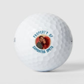 Balles De Golf Propriété amusante de {Nom} Photo Personnalisée Si (Devant)