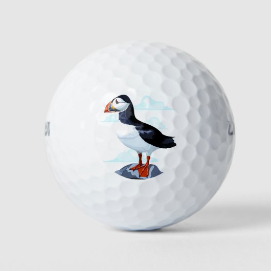 Balles De Golf Puffin Cute Oiseau de mer Atlantique (Devant)