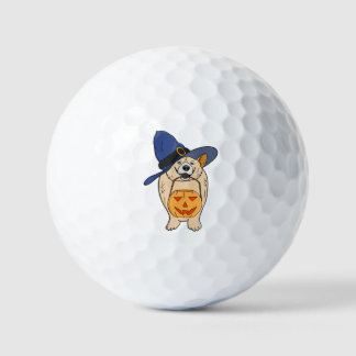Balles De Golf Pumpkin Witch Dog