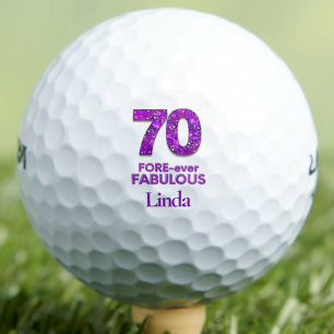 Balles De Golf Purple 70th Birthday Coworker Don - Fabuleux 70