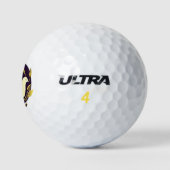 Balles De Golf Purple et Gold Peace Dove (Logo)
