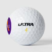 Balles De Golf Purple Orange Créez Votre Propre Monogramme (Logo)