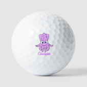 Balles De Golf Purple Squid Design (Recto)