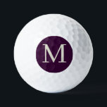 Balles De Golf Purpule foncé personnalisé Monogramme<br><div class="desc">Boule de golf monogrammed élégante et personnalisée,  couleur violet foncé. Customisez-le maintenant pour ajouter votre initiale.</div>
