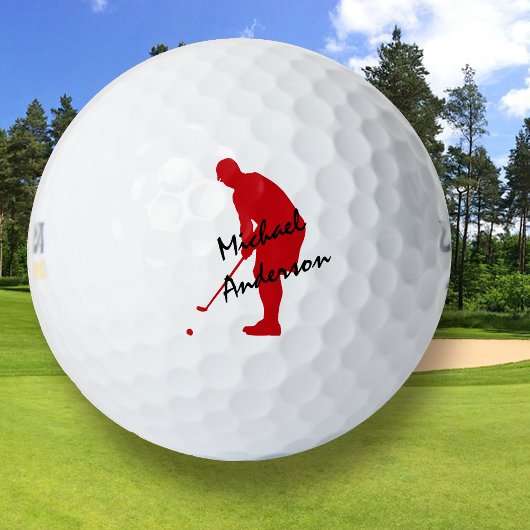Balles De Golf Putage de golfeurs rouges