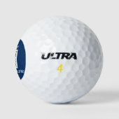 Balles De Golf QR Code Business Logo Professionnel Bleu Moderne (Logo)