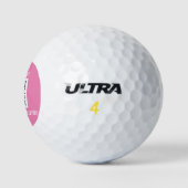 Balles De Golf QR Code Business Logo Professionnel Rose Moderne (Logo)