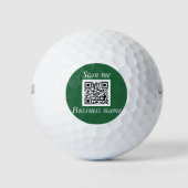 Balles De Golf QR Code Business Logo Professionnel Vert Moderne (Devant)
