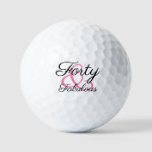 Balles De Golf Quarante ans et Fabuleux 40e anniversaire (Recto)