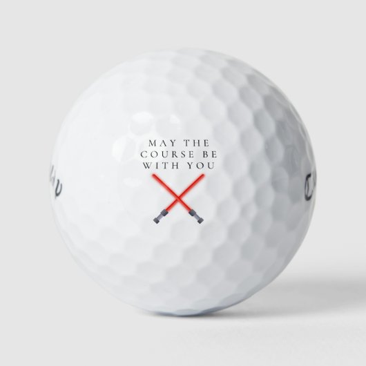 Balles De Golf 'Que le parcours soit avec vous' Humour Fans de sc (Devant)